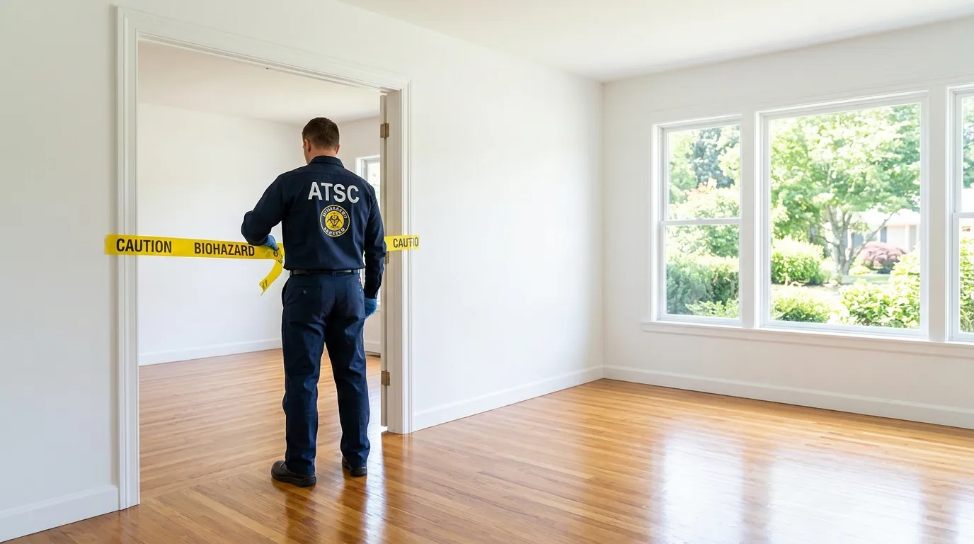 Certified biohazard cleanup crew performing Crime Scene Cleanup in Yorketown